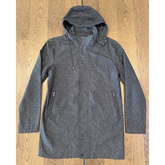 Vince Hooded Full Zip Parka Jacket Men’s Size S Black Snap Zip Pockets MSRP $645 - Picture 1 of 14